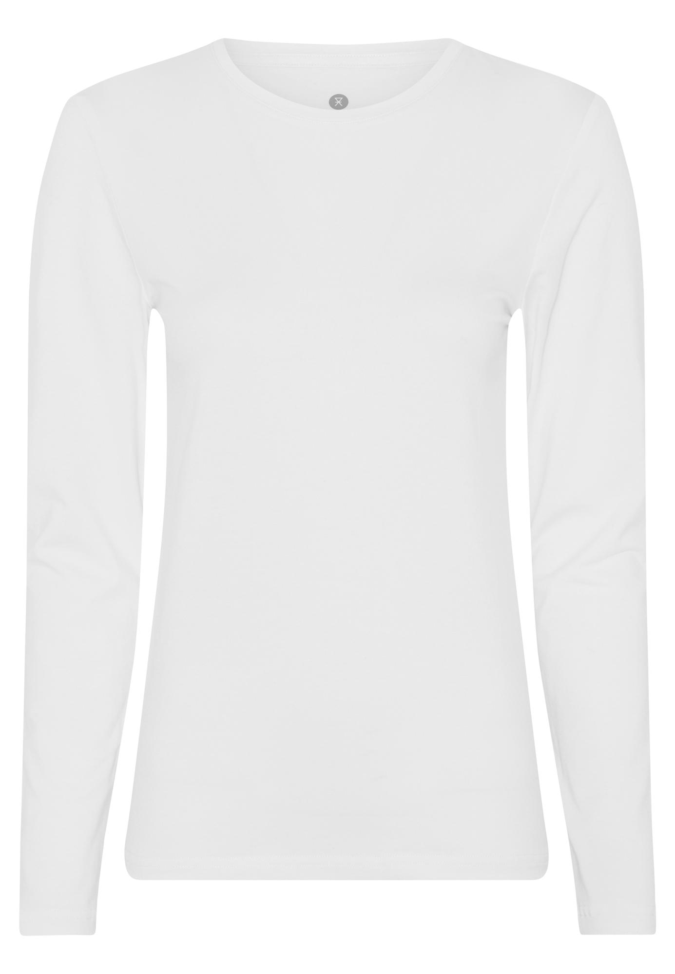 Langarm-Shirt, Bambus-Viskose, weiß