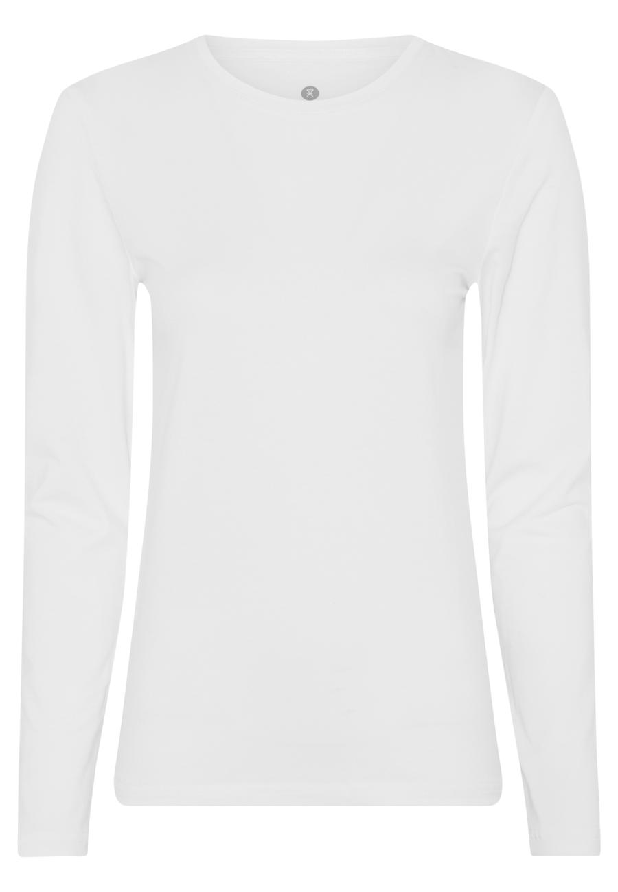 Langarm-Shirt, Bambus-Viskose, weiß