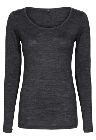 Langarm-Shirt | Bio-Wolle | dunkelgrau -JBS of Denmark Women