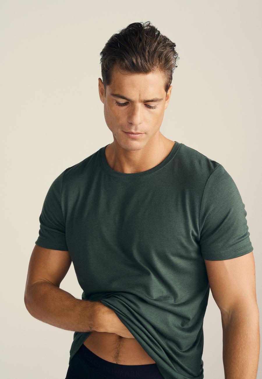 Bio-Wolle, T-shirt, Grün -JBS of Denmark Men