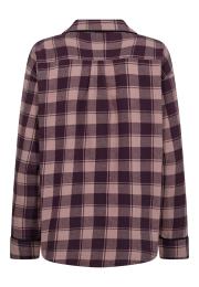 Pyjamashirt, Flanell | 100% Bio-Baumwolle | dunkelrosa kariert -JBS of Denmark Women