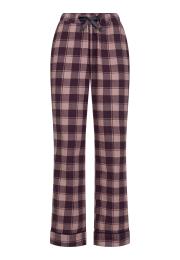 Pyjamahose, Flanell | 100% Bio-Baumwolle | dunkelrosa kariert -JBS of Denmark Women