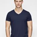 T-Shirt, V-Ausschnitt | Bambus-Viskose | navy -JBS of Denmark Men