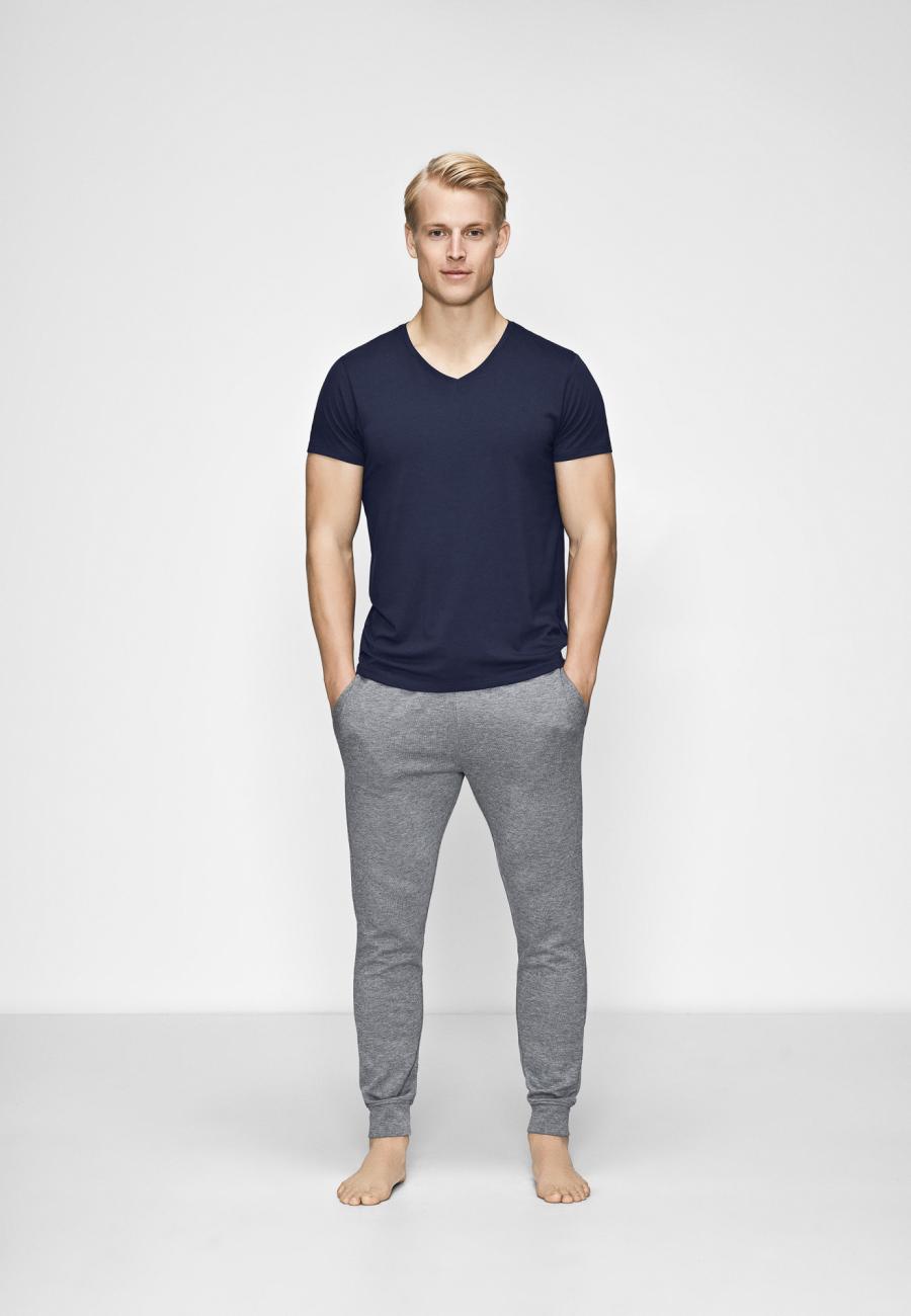 T-Shirt, V-Ausschnitt, Bambus-Viskose, navy