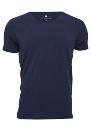 T-Shirt, V-Ausschnitt | Bambus-Viskose | navy -JBS of Denmark Men