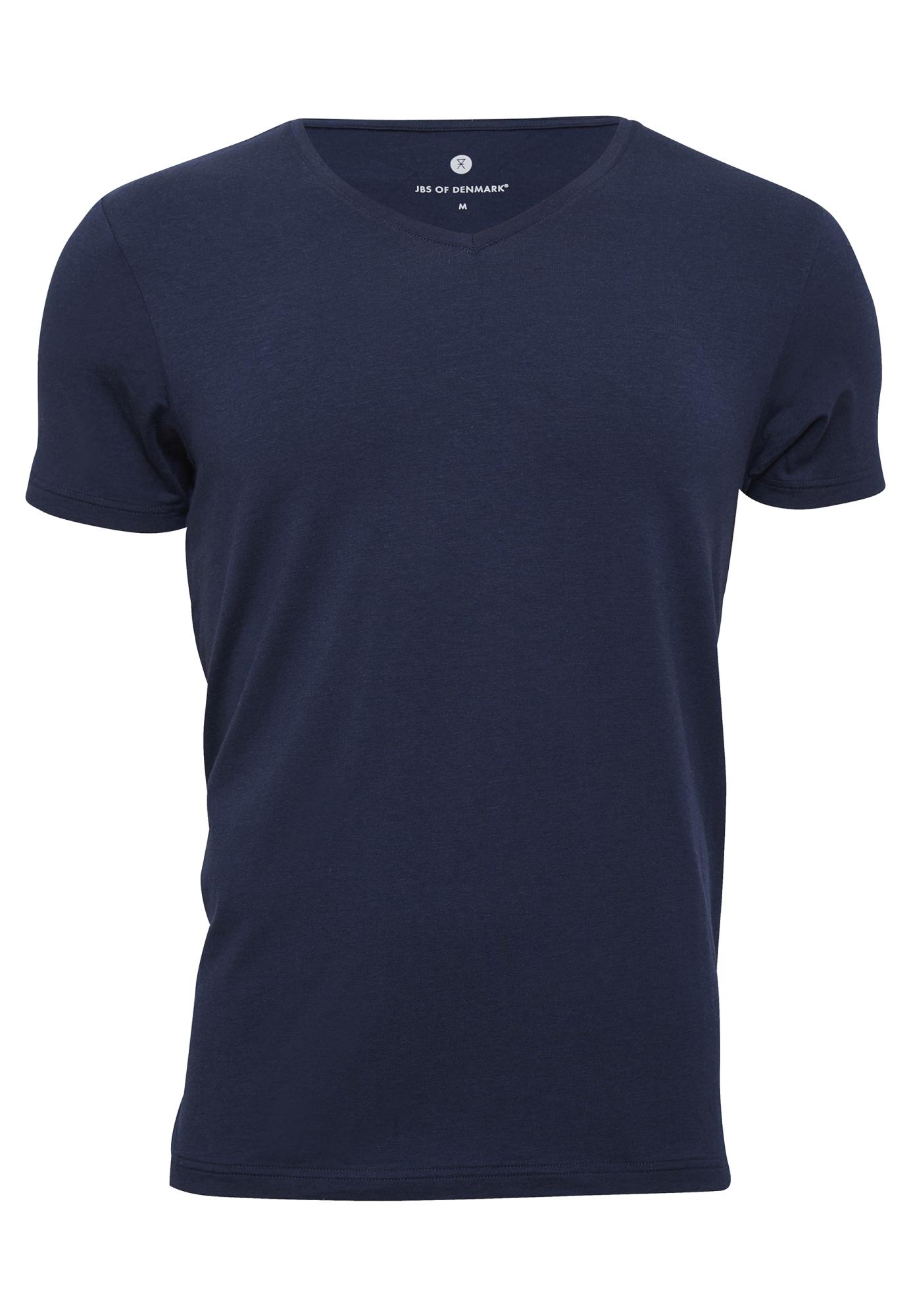 T-Shirt, V-Ausschnitt, Bambus-Viskose, navy