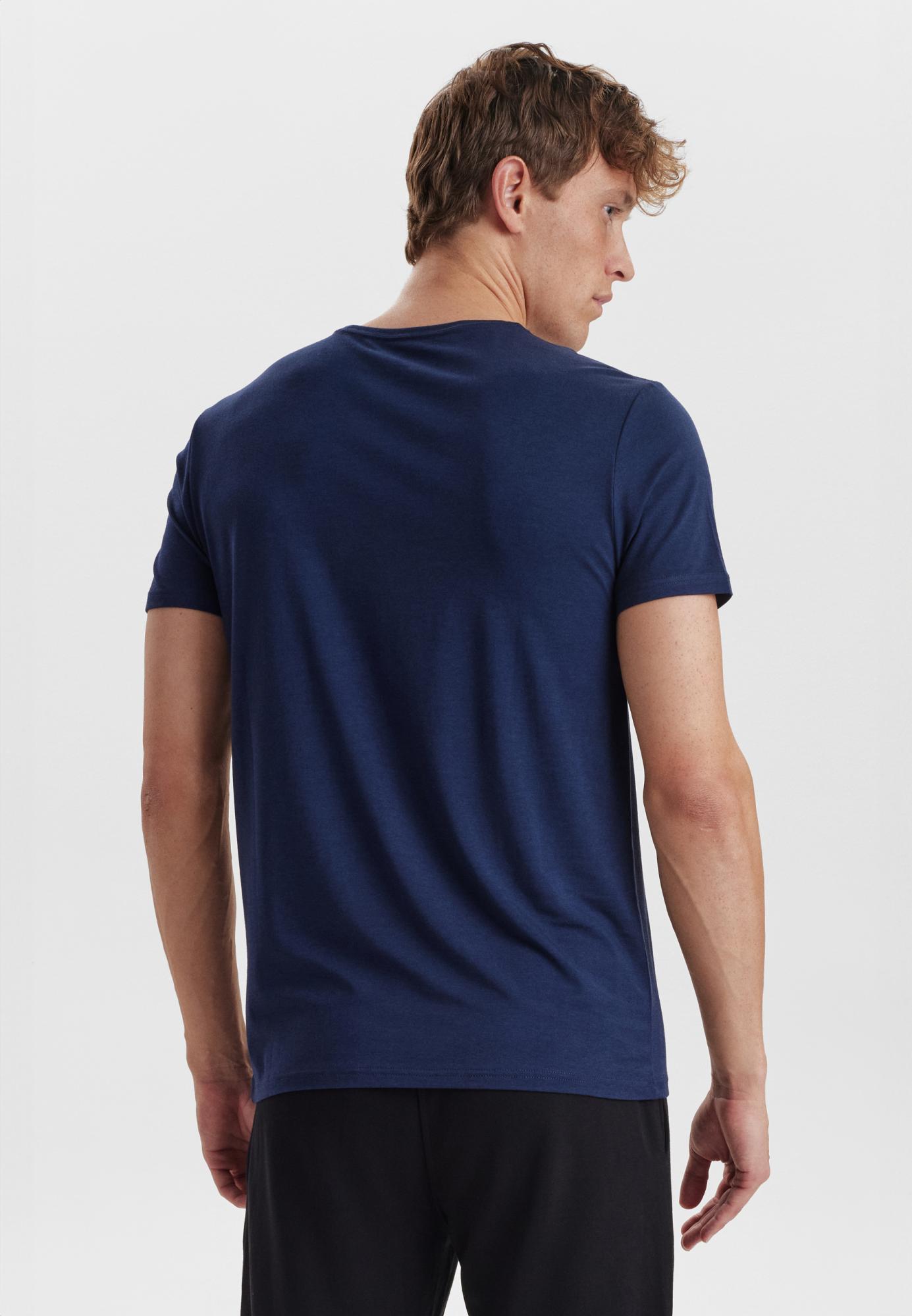 T-Shirt, Rundhals, Bambus-Viskose, navy