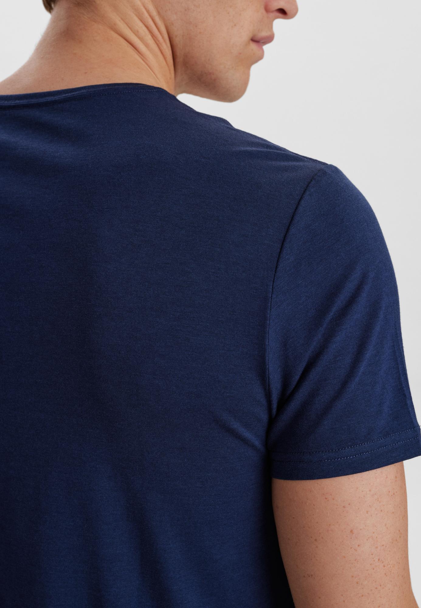 T-Shirt, Rundhals, Bambus-Viskose, navy