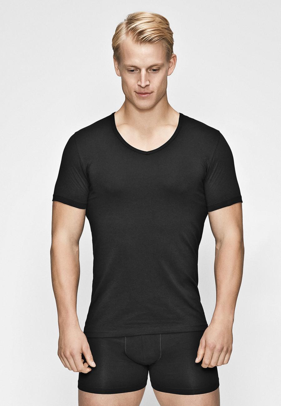 Unterhemd, V-Ausschnitt | Bio-Baumwolle | schwarz -JBS of Denmark Men