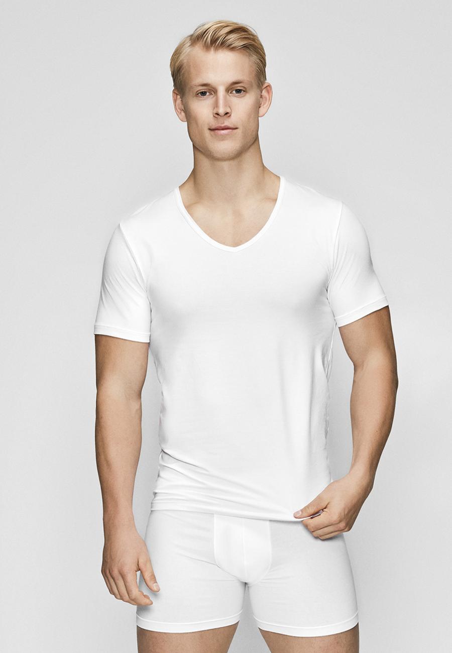 Unterhemd, V-Ausschnitt | Bio-Baumwolle | weiß -JBS of Denmark Men