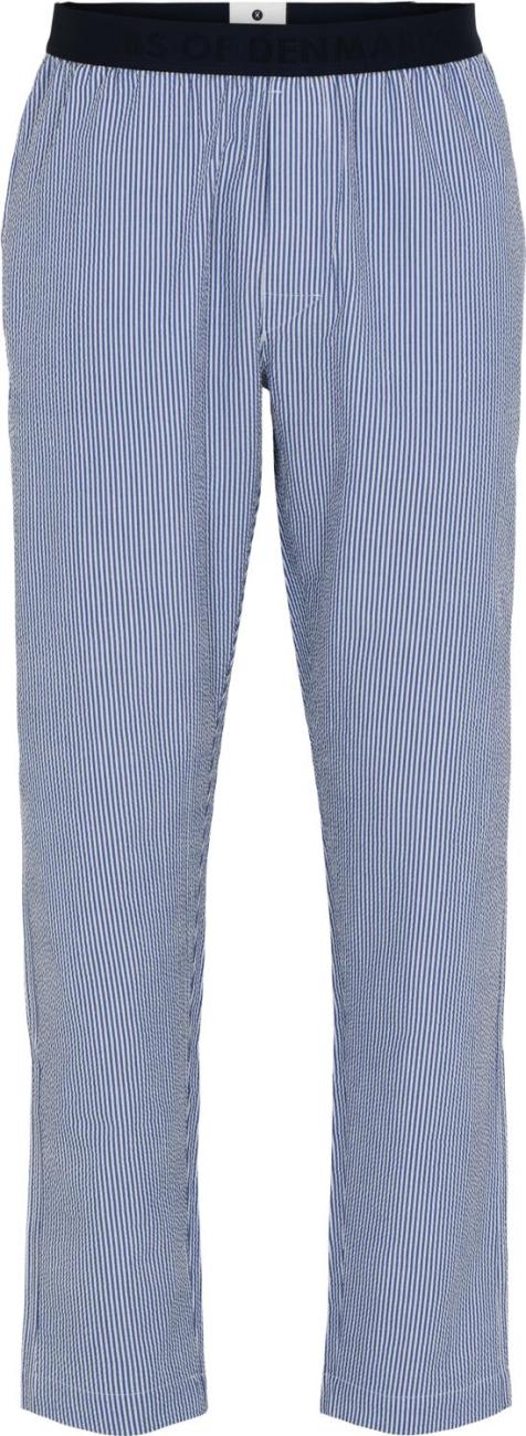 Pyjamahose, Seersucker | Bio-Baumwolle | blau gestreift -JBS of Denmark Men