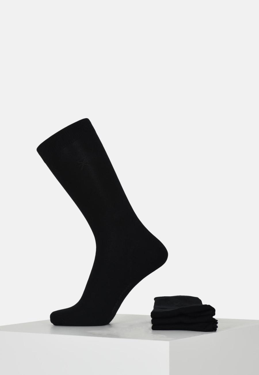 Strümpfe, 4er-Pack | Bio-Baumwolle | schwarz -JBS of Denmark Men