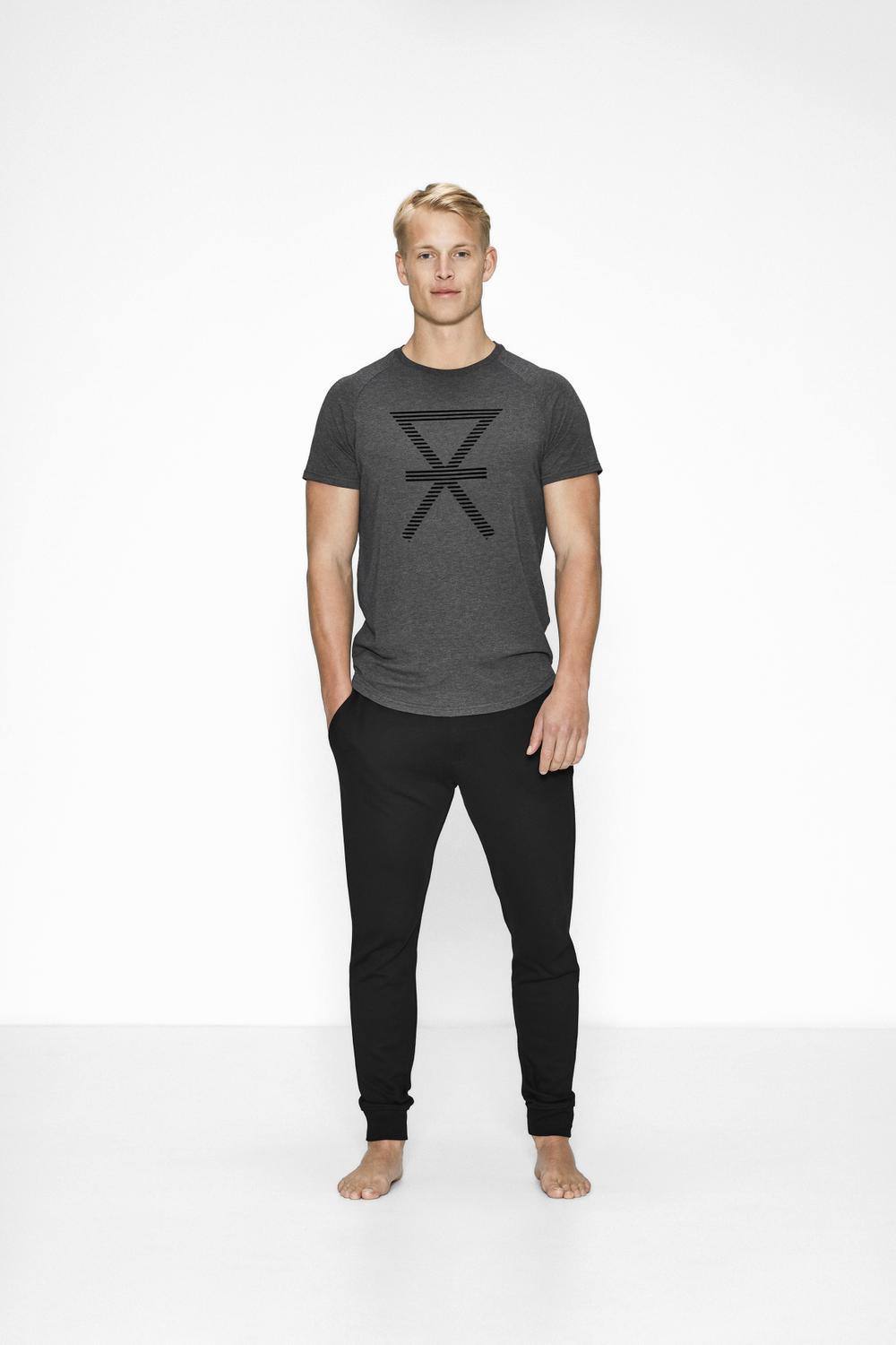 T-Shirt, Logo groß, Bambus-Viskose, grau