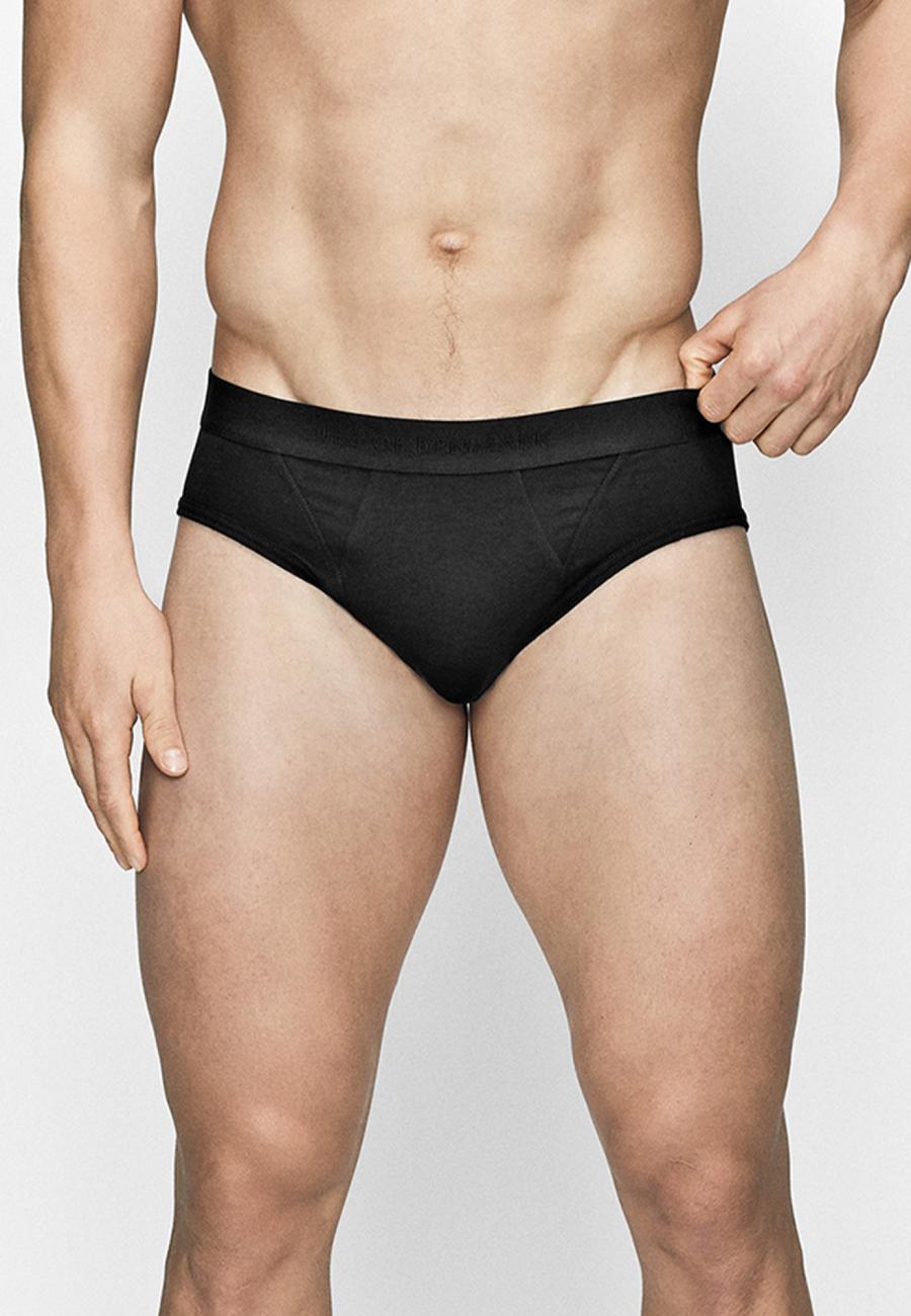 Herren-Slip, 2er-Pack | Bio-Baumwolle | schwarz -JBS of Denmark Men