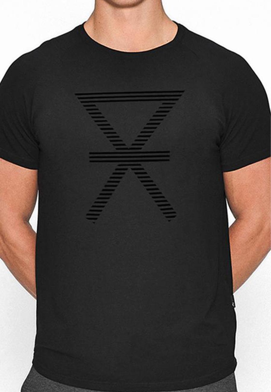 T-Shirt, Logo groß, Bambus-Viskose, schwarz