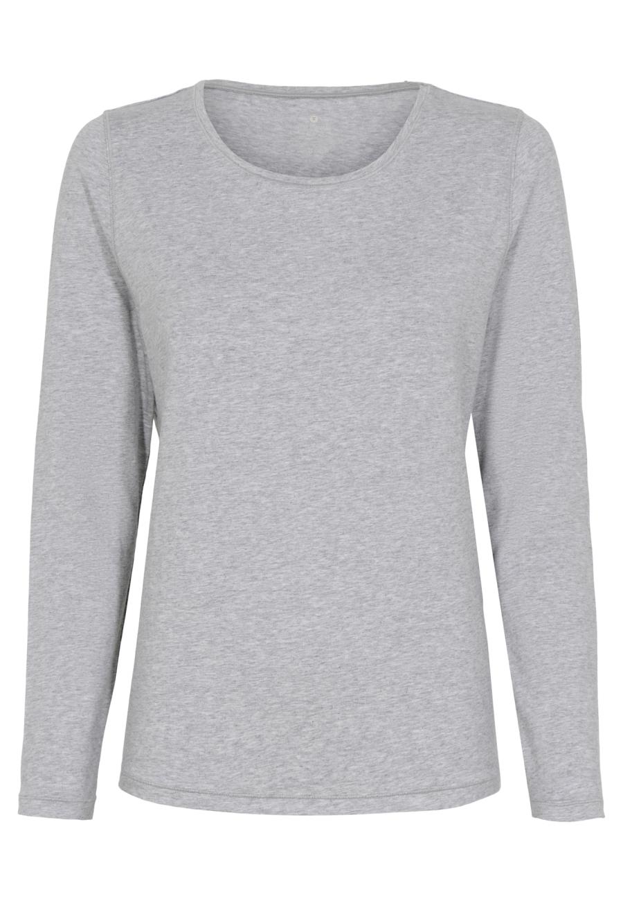 Langarm-Shirt | Bambus-Viskose | hellgrau melange -JBS of Denmark Women