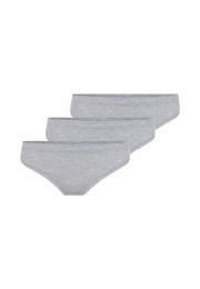 Tanga, 3er-Pack | Bio-Bambus-Viskose | hellgrau melange -JBS of Denmark Women
