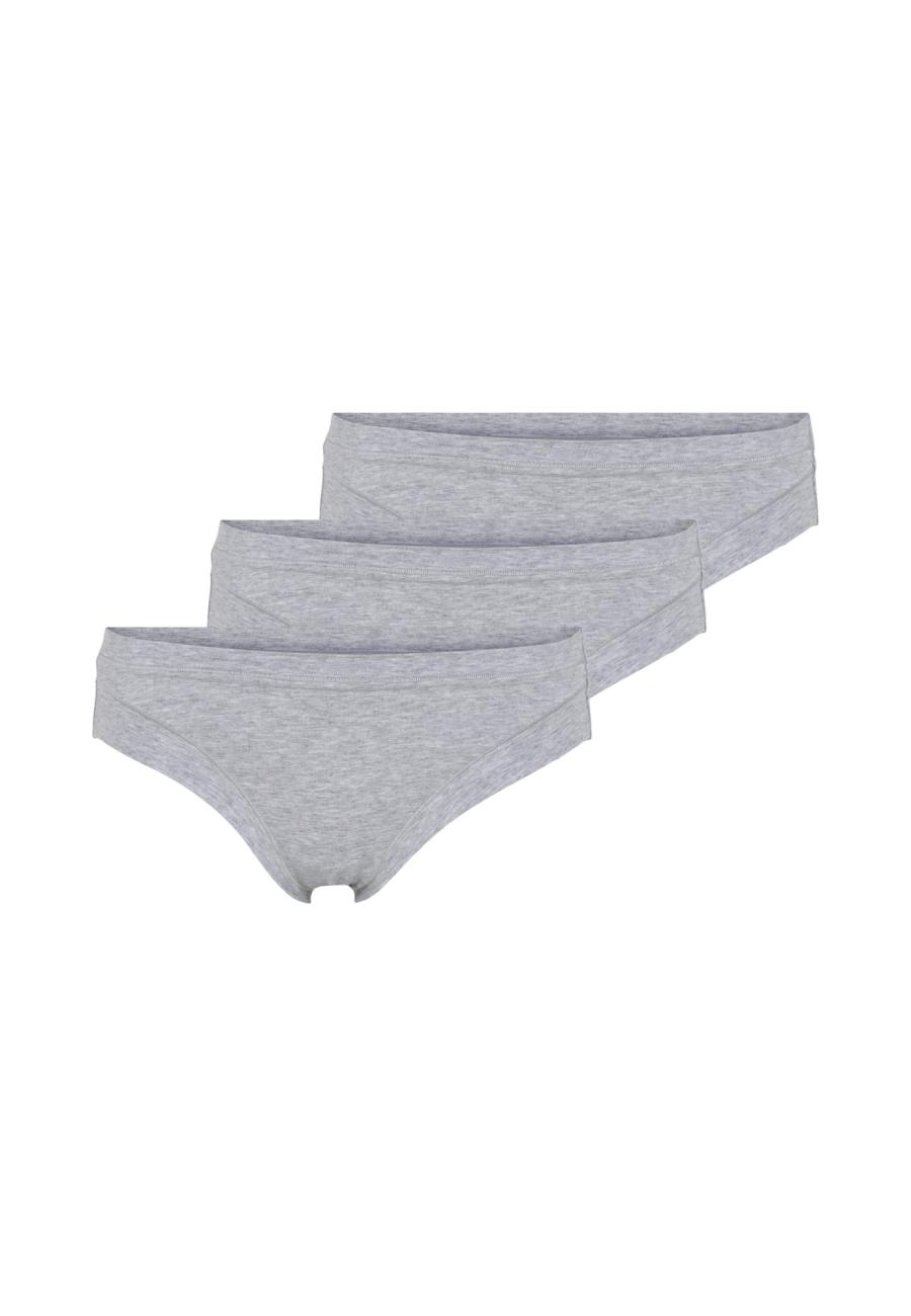 Slip, 3er-Pack | Bambus-Viskose | hellgrau melange -JBS of Denmark Women