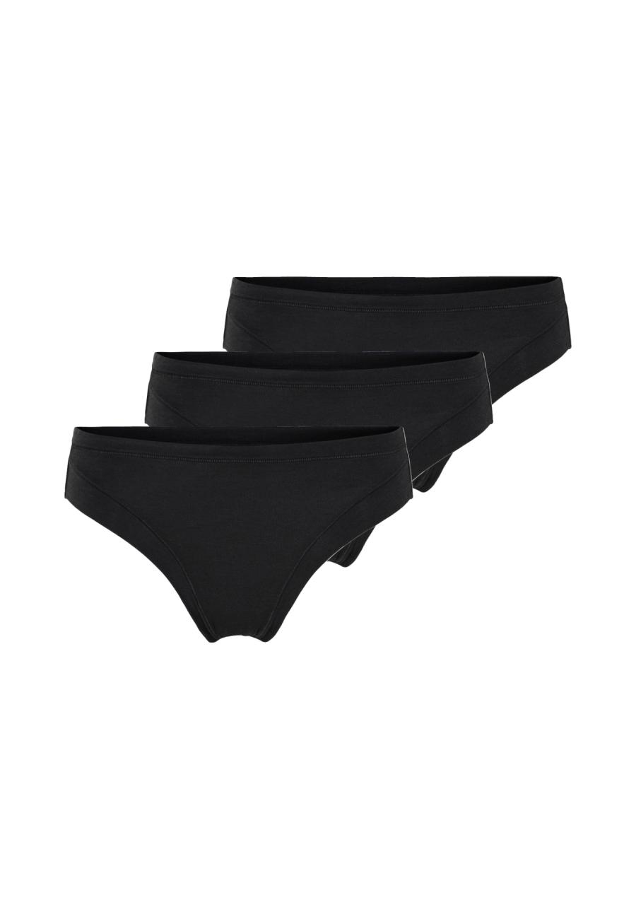 Slip, 3er-Pack | Bambus-Viskose | schwarz -JBS of Denmark Women