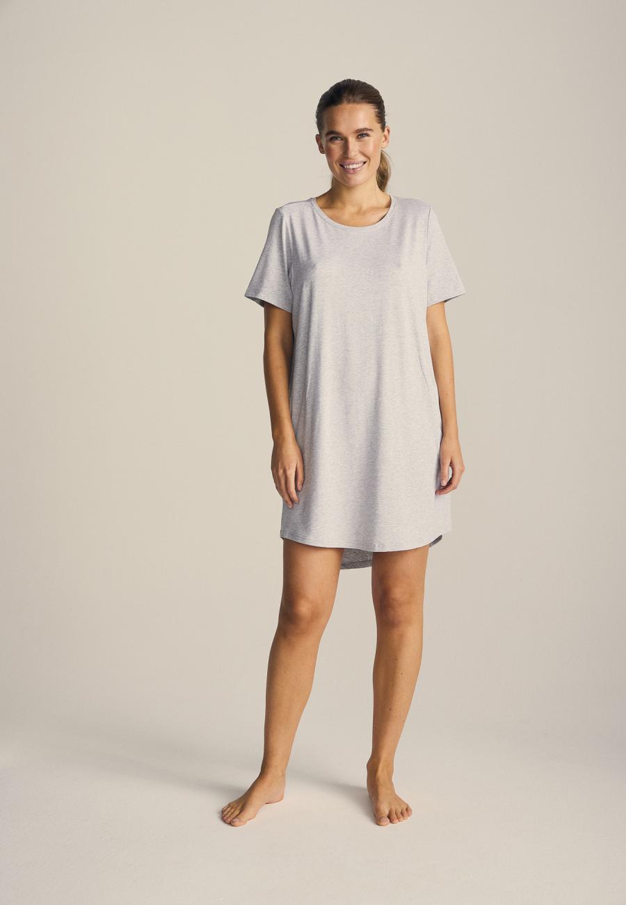 Big-Shirt | Bambus-Viskose | hellgrau melange -JBS of Denmark Women