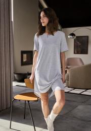 Big-Shirt | Bambus-Viskose | hellgrau melange -JBS of Denmark Women