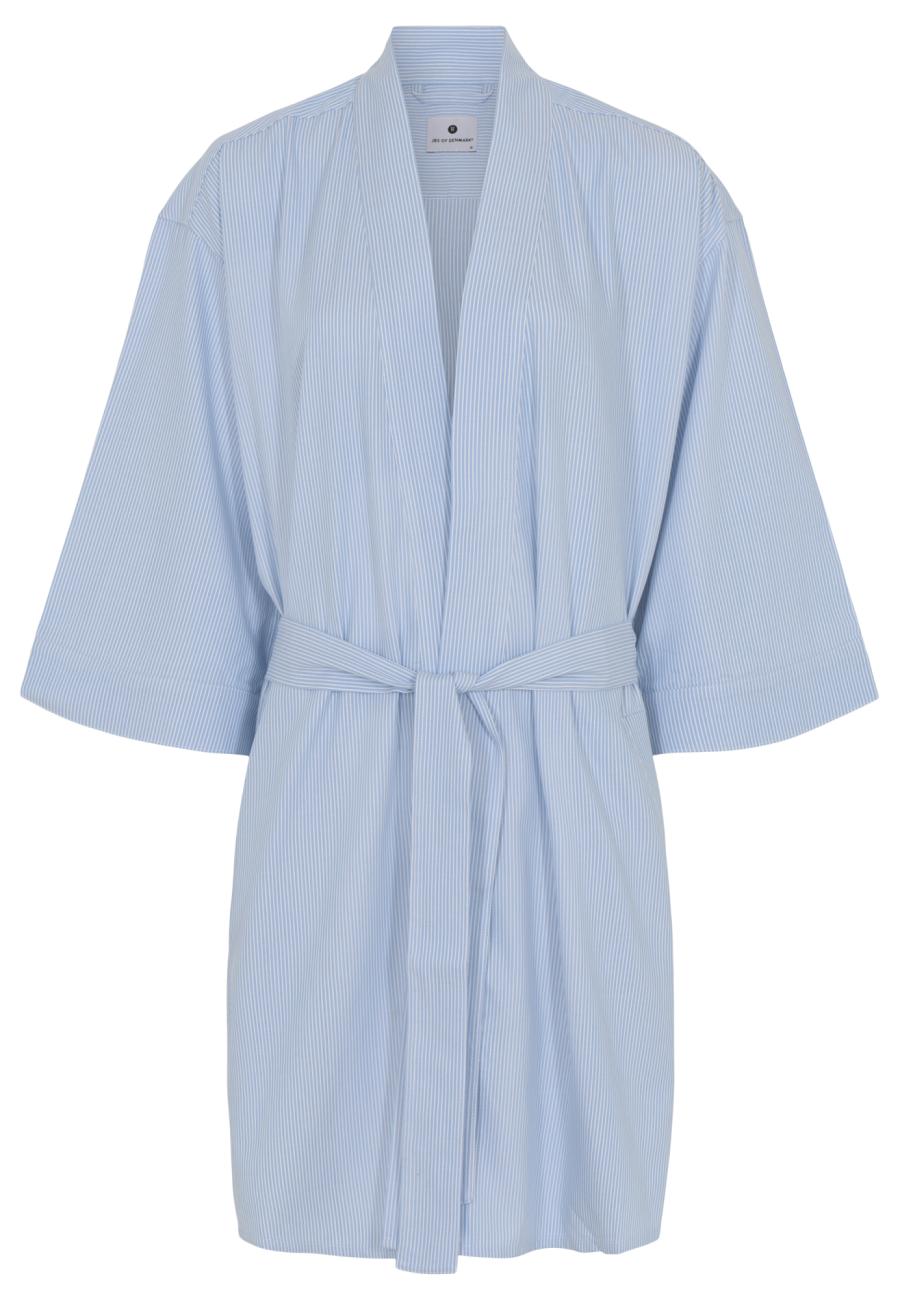 Morgenmantel | Bambus-Viskose | blau gestreift -JBS of Denmark Women