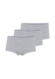 Taillenslip, 3er-Pack | Bambus-Viskose | hellgrau melange -JBS of Denmark Women