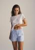 Pyjamashorts | Bambus-Viskose | blau gestreift -JBS of Denmark Women