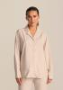 Pyjamashirt, langarm | Bambus-Viskose | sand gestreift -JBS of Denmark Women