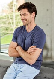 T-Shirt, Rundhals | Bambus-Viskose | blau -JBS of Denmark Men