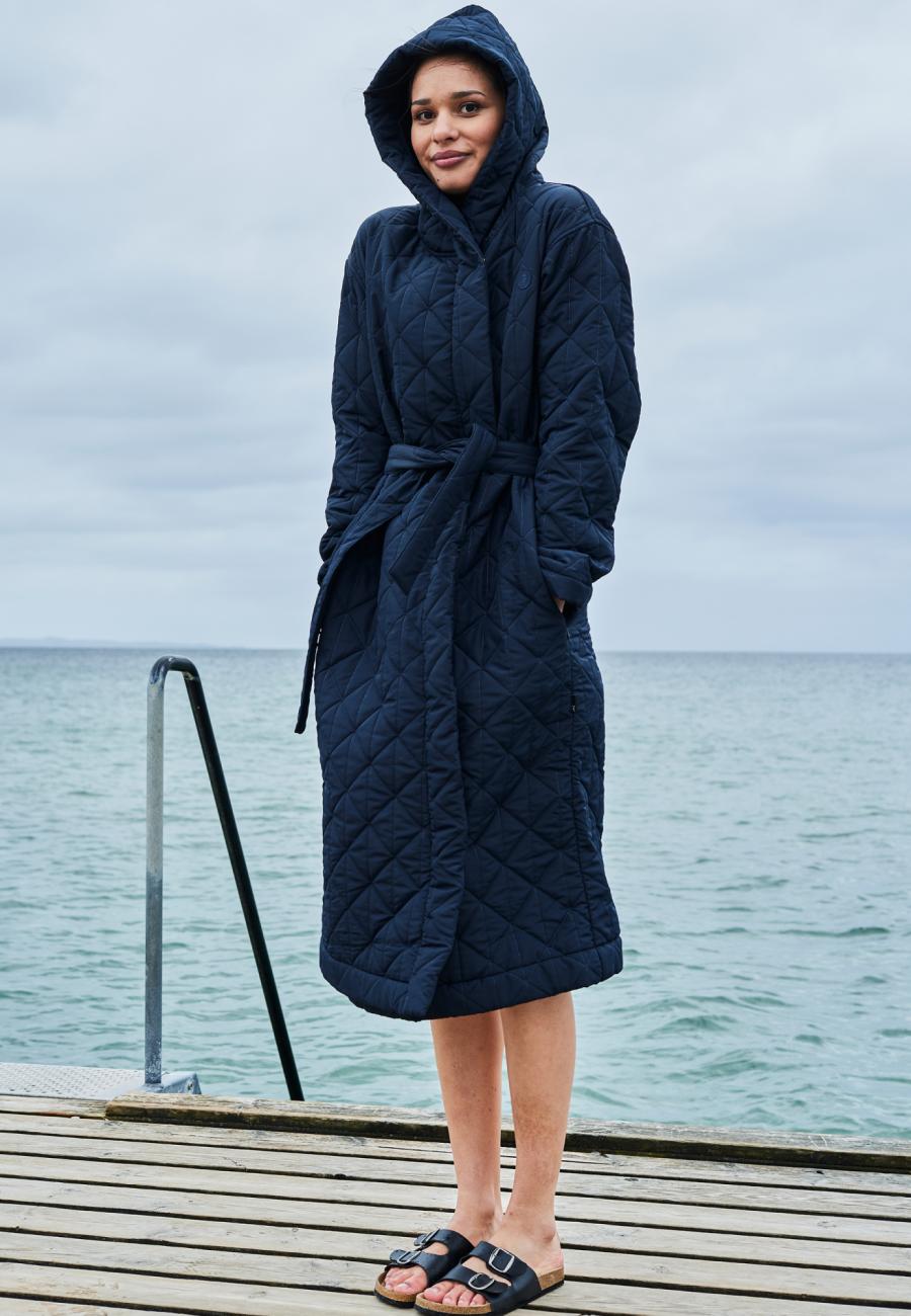 Bademantel, Fleece | Polyester | navy -JBS of Denmark Women