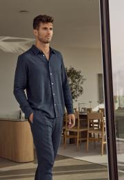 Hose | Bambus-Viskose &amp; Leinen | navy -JBS of Denmark Men