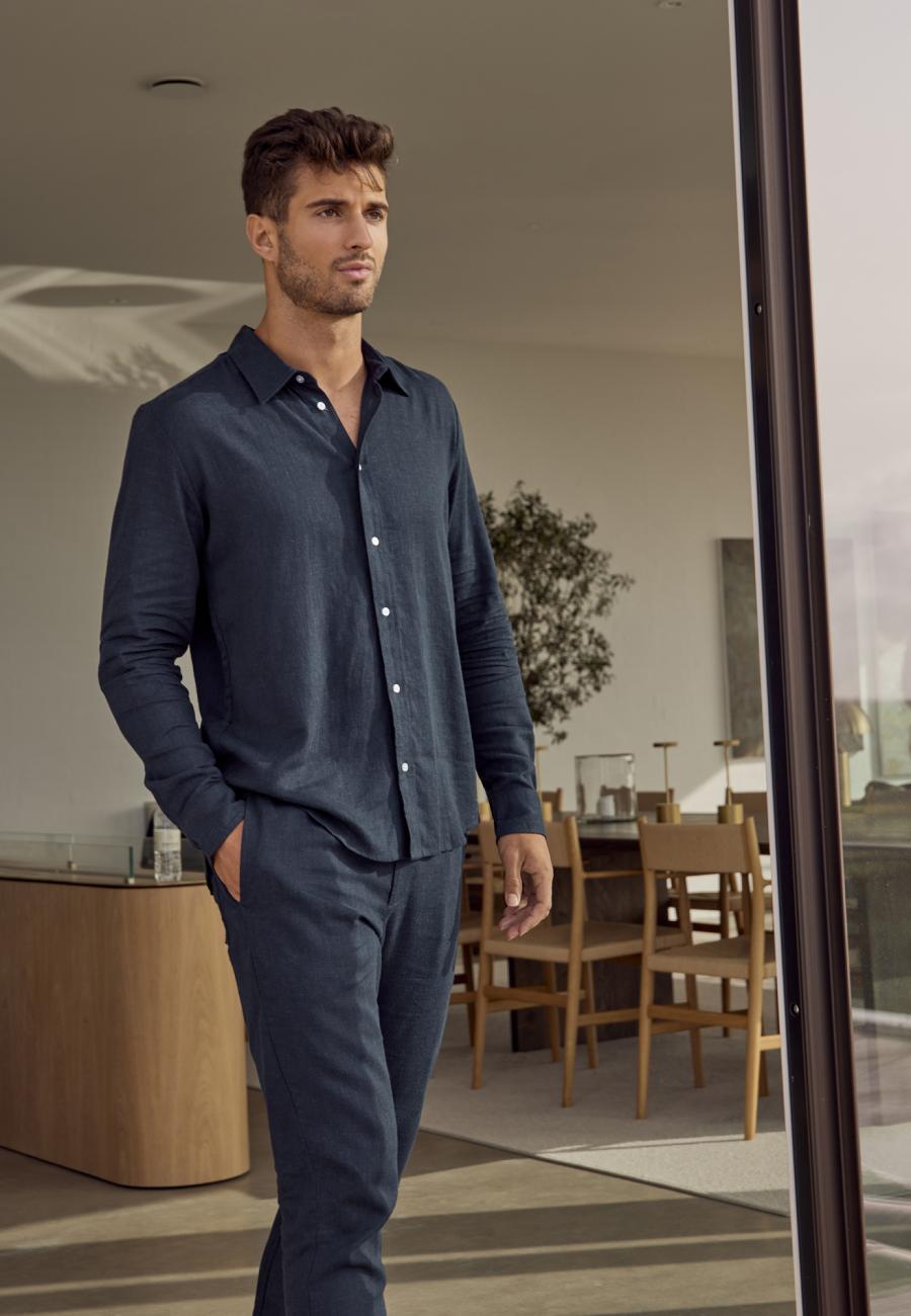 Hose | Bambus-Viskose &amp; Leinen | navy -JBS of Denmark Men