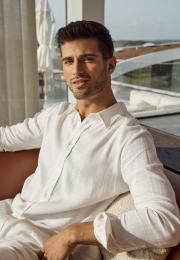 Hemd | Bambus-Viskose &amp; Leinen | weiß -JBS of Denmark Men