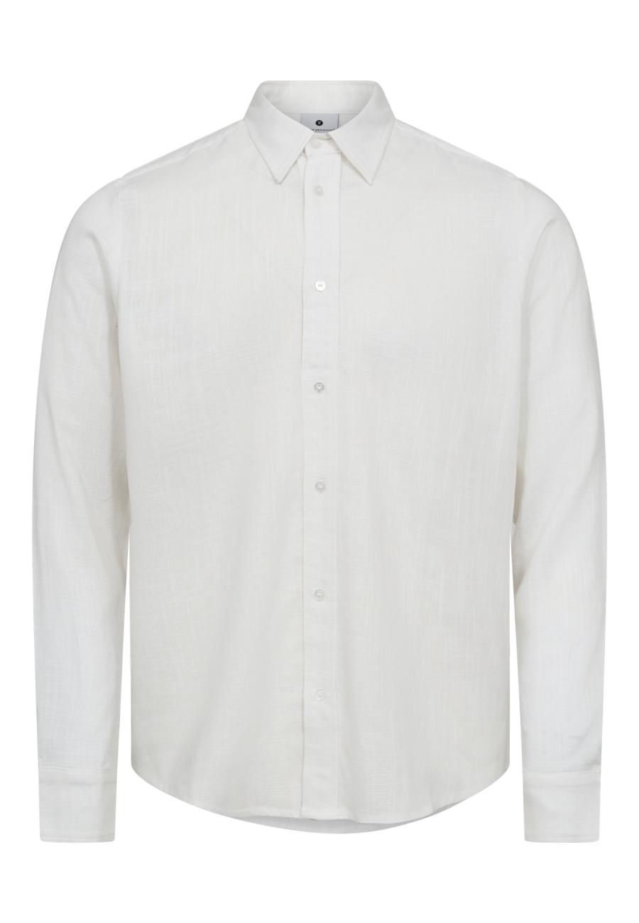 Hemd | Bambus-Viskose &amp; Leinen | weiß -JBS of Denmark Men