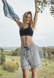 Pyjamashorts, Flanell | 100% Bio-Baumwolle | grau kariert -JBS of Denmark Women