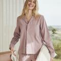 Pyjama-Hemd, Seersucker | Bambus-Viskose | rosé -JBS of Denmark Women