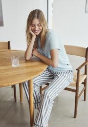 Pyjamahose, Flanell | 100% Bio-Baumwolle | grau kariert -JBS of Denmark Women