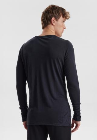 Langarm-Shirt, 100% Wolle, schwarz Langarm-Shirt, 100% Wolle, schwarz