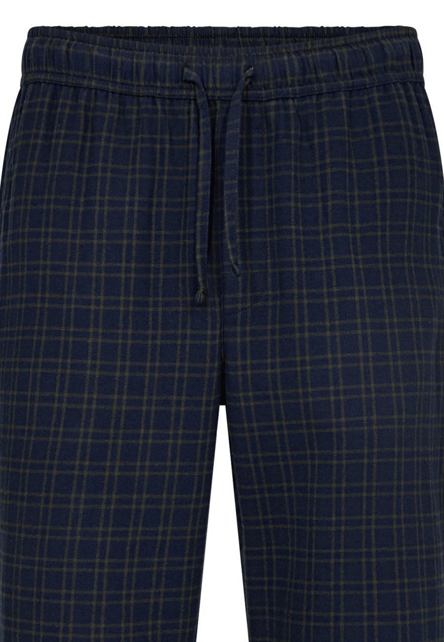 Pyjamahose, Flanell, 100% Bio-Baumwolle, dunkelblau kariert