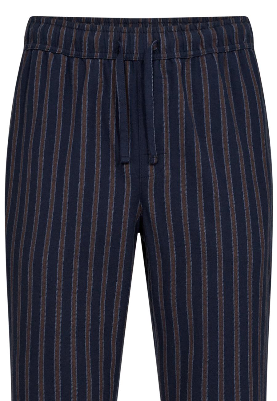 Pyjamahose, Flanell | 100% Bio-Baumwolle | dunkelblau gestreift -JBS of Denmark Men