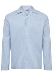 Pyjamashirt | Bambus-Viskose | blau gestreift -JBS of Denmark Men