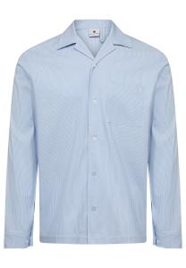 Pyjamashirt | Bambus-Viskose | blau gestreift -JBS of Denmark Men