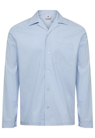 Pyjamashirt | Bambus-Viskose | blau gestreift -JBS of Denmark Men