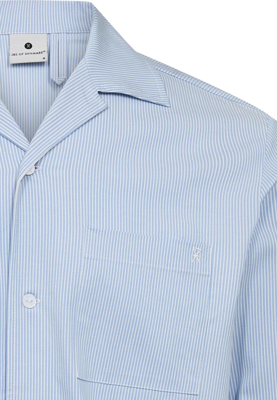 Pyjamashirt | Bambus-Viskose | blau gestreift -JBS of Denmark Men