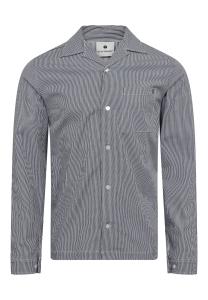 Pyjamashirt, Bambus-Viskose, navy gestreift
