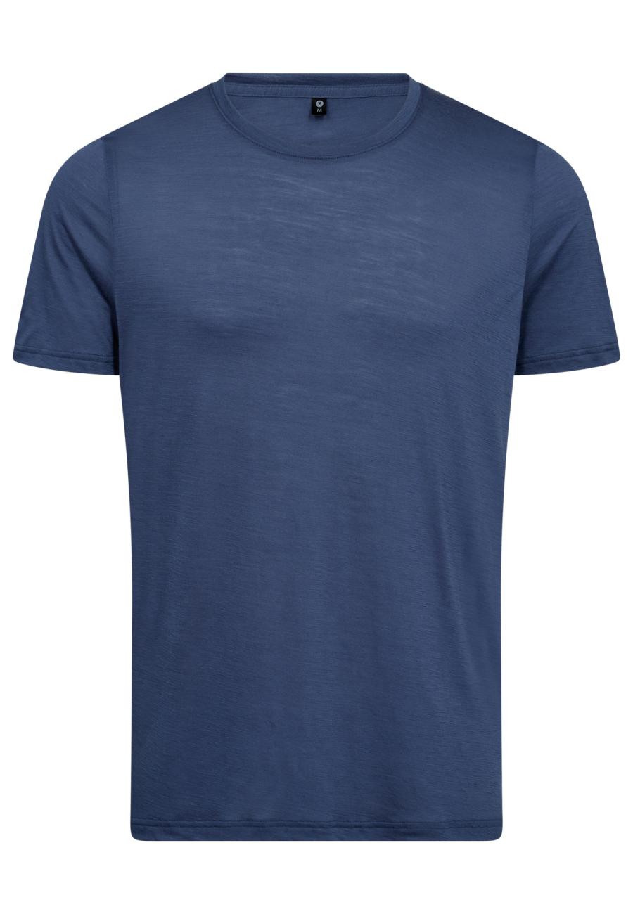 T-Shirt | 100% Bio-Wolle | blau -JBS of Denmark Men
