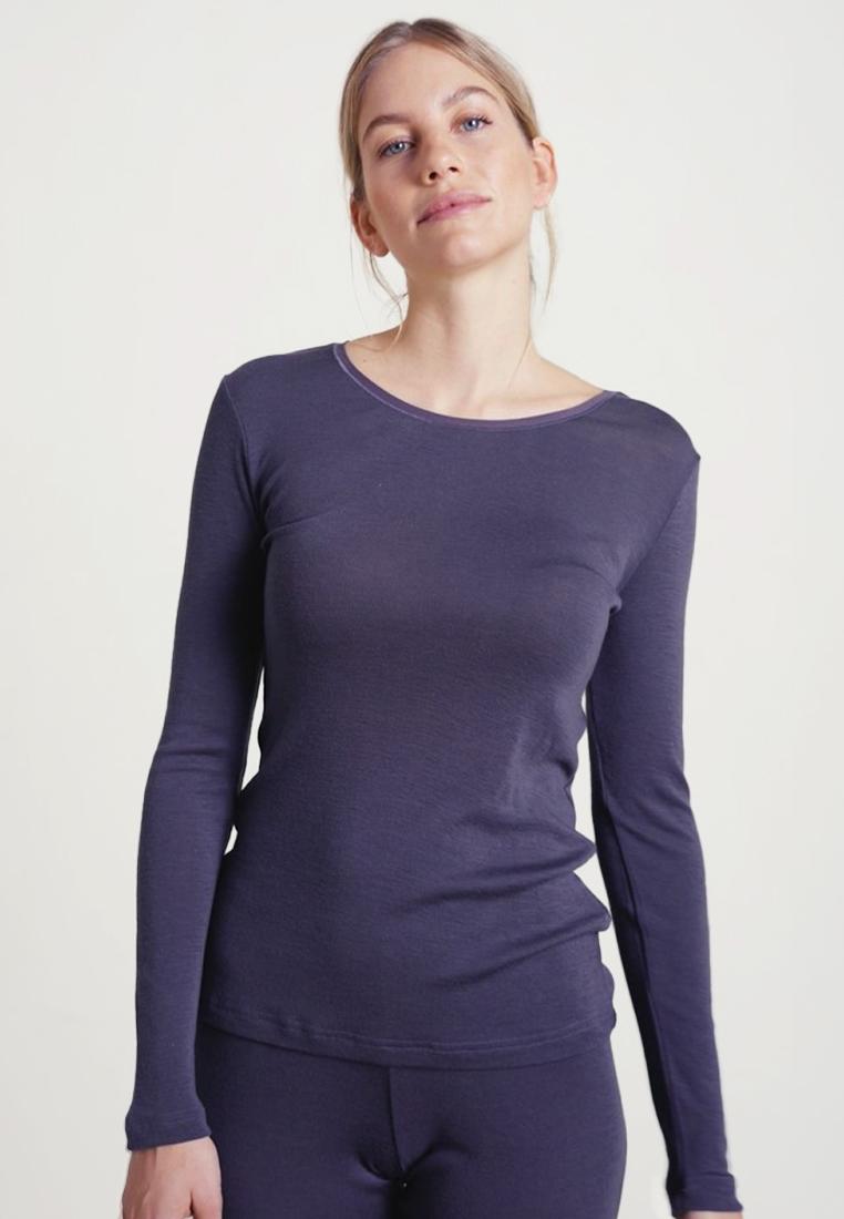 Langarm-Shirt | 100% Bio-Wolle | lavendel -JBS of Denmark Women