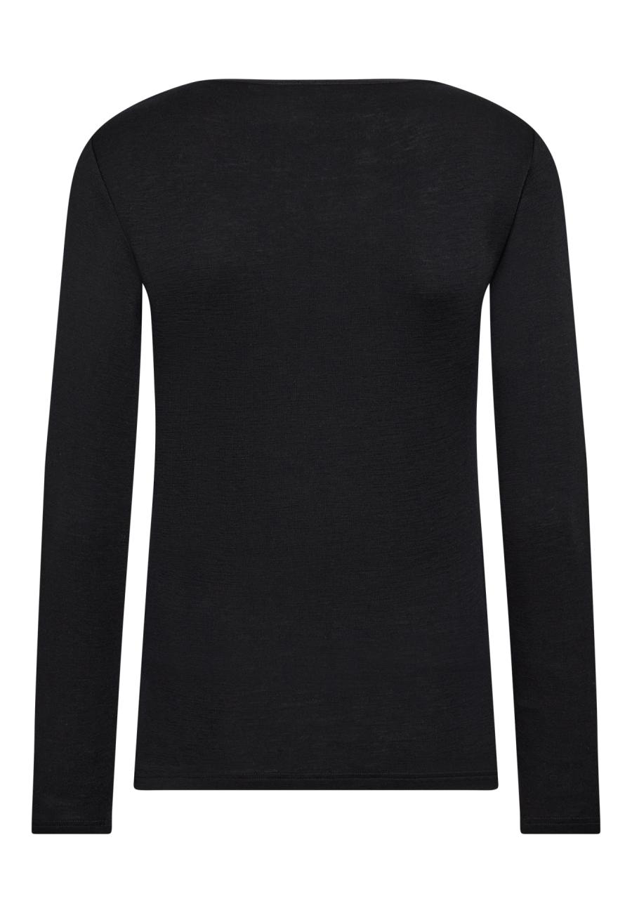 Langarm-Shirt | 100% Bio-Wolle | schwarz -JBS of Denmark Women