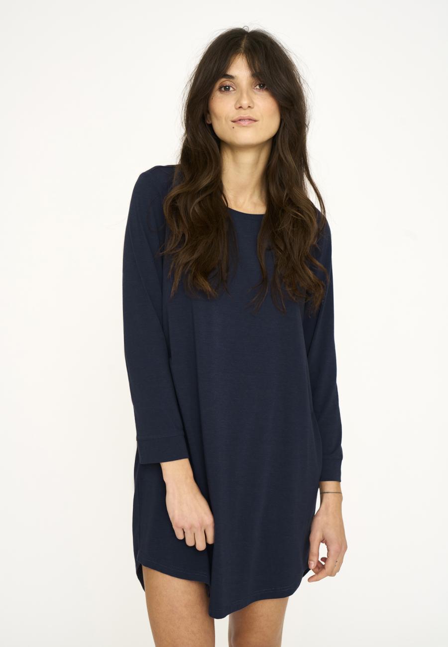 Big-Shirt, Langarm | Bambus-Viskose | navy -JBS of Denmark Women